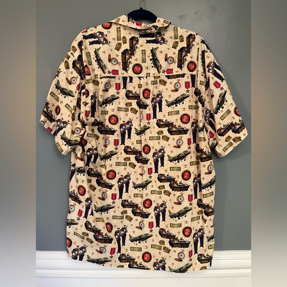 Men's USMC Military Print Shirt Large - Picture 4 of 4